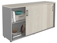 Офисный шкаф NWT 0714 белое дерево/серый